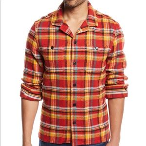 FRAME Fall Button Front Plaid Flannel Shirt Jacket